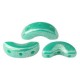 Les perles par Puca® Arcos beads Opaque green turquoise luster 63130/14400